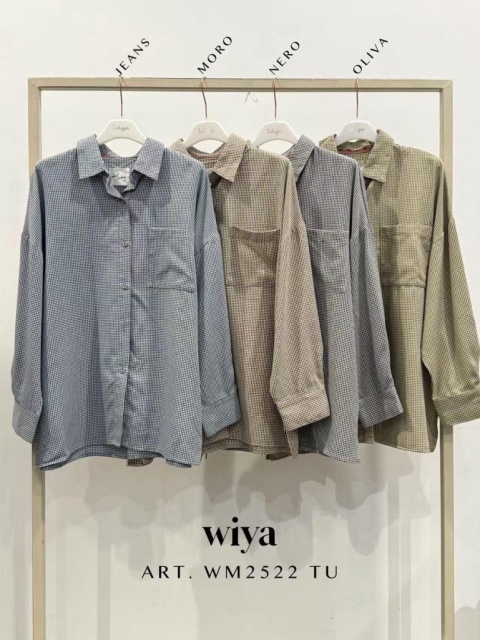Koszula oversize w drobną kratkę – Wiya - Moro