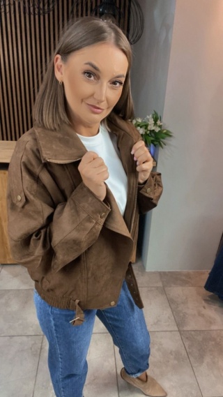 Kurtka YIMI z eko zamszu - Camel