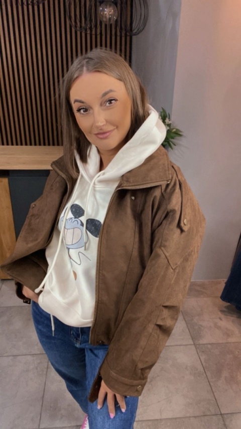 Kurtka YIMI z eko zamszu - Camel