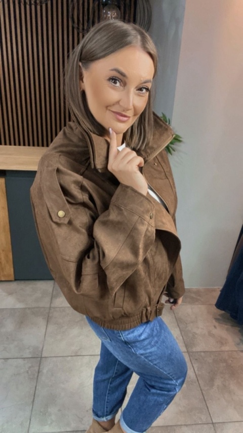 Kurtka YIMI z eko zamszu - Camel