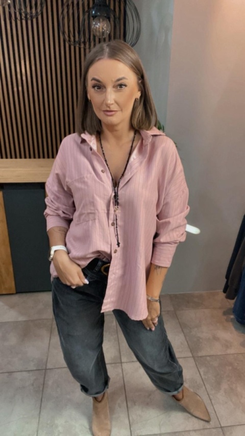 Koszula Wiya oversize w paski - Rosa