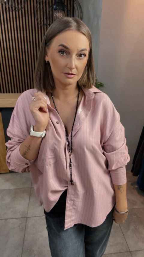 Koszula Wiya oversize w paski - Rosa