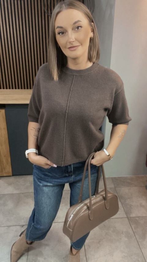 Sweter E-Woman Fashion – Czekolada