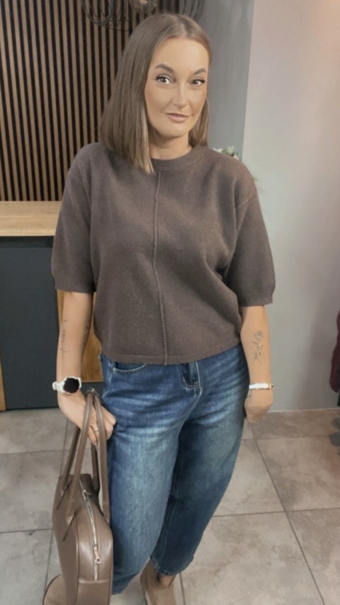Sweter E-Woman Fashion – Czekolada